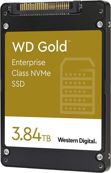 Western Digital Gold Enterprise Class NVMe SSD - 0.8DWPD 3.84TB, SE, U.2 (WDS384T1D0D)